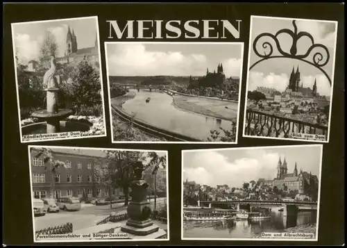 Meißen MB Porzellanmanufaktur und Böttger-Denkmal Dom und Albrechtsburg 1966