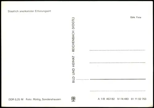 Ansichtskarte Fehrenbach Erholungshein, Skipiste, Stadt im Winter 1982