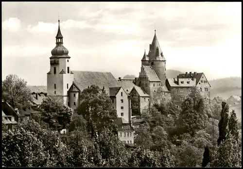 Ansichtskarte Schwarzenberg (Erzgebirge) Schloss und Kirche 1980
