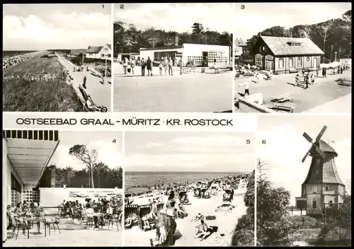 Graal-Müritz Milchbar Seestern, Broiler Gaststätte, Windmühle 1978