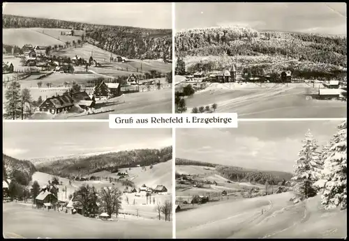 Rehefeld-Altenberg (Erzgebirge) DDR Mehrbildkarte Erzgebirge im Winter  1974