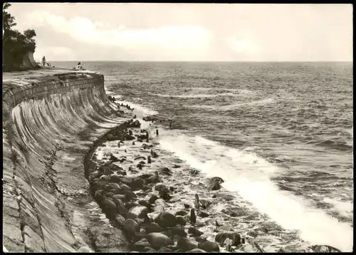 Koserow Usedom Streckelbergmauer Umland-Ansicht Blick auf Ostsee 1982