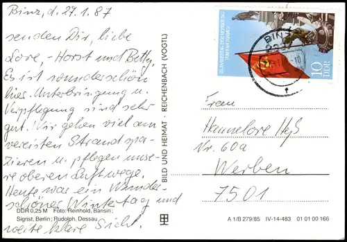 Ostsee Baltic Sea Vereist im Winter, DDR Mehrbildkarte 1987/1985