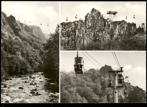 Thale (Harz) Personenschwebebahn zwischen Bodetal und Hexentanzplatz 1979