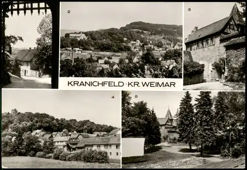 Kranichfeld DDR Mehrbild-AK mit Niederburg, Oberschloß, Freilichtbühne uvm. 1982