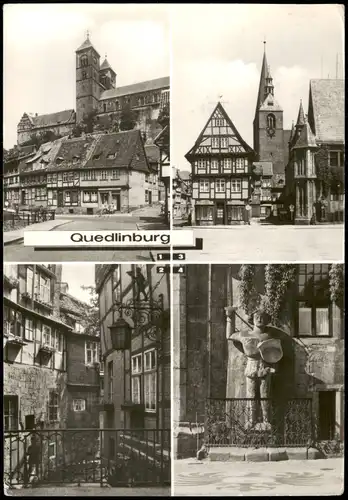 Quedlinburg DDR MB Mühlenstraße, Mühlgraben, Hoken Marktkirche uvm. 1981/1980