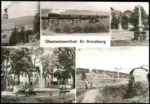 Oberwiesenthal Keilberg Schmalspurbahn Postmeilensäule Springbrunnen MB 841984