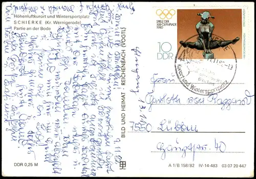 Ansichtskarte Schierke An der Bode 1982