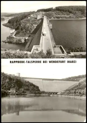 Ansichtskarte Wendefurth-Thale (Harz) 2 Bild Rappbode-Talsperre 1978