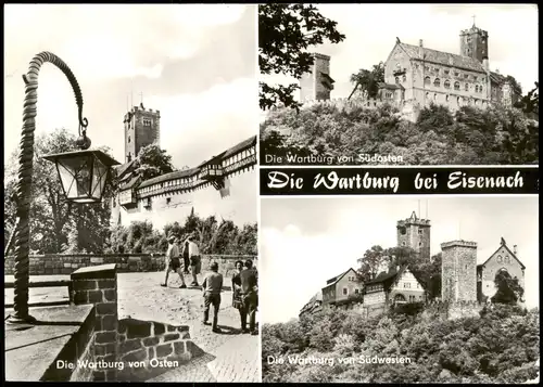 Ansichtskarte Eisenach DDR Mehrbildkarte div. Burg-Ansichten 1980