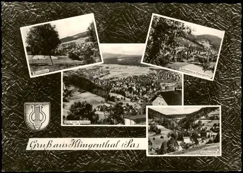 Klingenthal DDR Mehrbildkarte mit Brunndöbra, Aschberg, Sachsenberg, Mühlbachtal 1965/1960