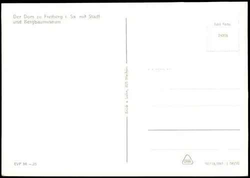 Ansichtskarte Freiberg (Sachsen) Dom mit Stadt- und Bergbaumuseum 1970