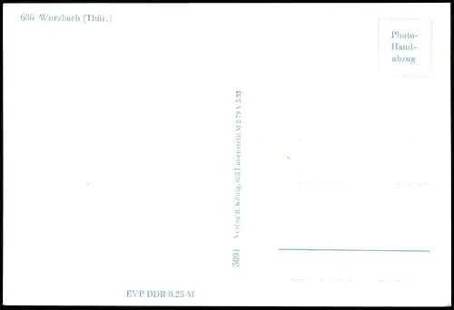 Ansichtskarte Wurzbach DDR Mehrbildkarte mit 3 Ortsansichten 1960