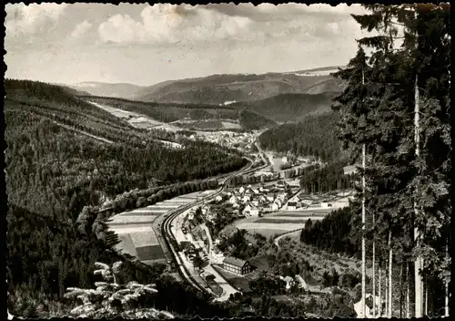 Sitzendorf Panorama-Ansicht zur DDR-Zeit Schwarzatal Thüringer Wald 1961