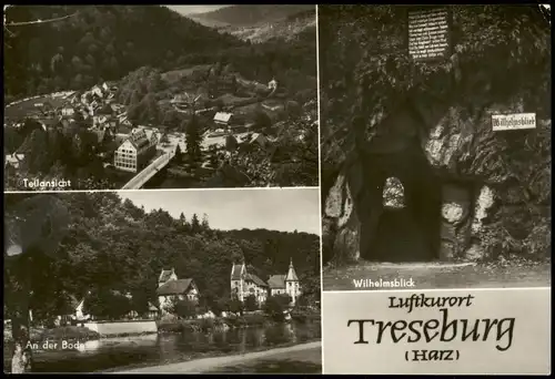 Ansichtskarte Treseburg DDR Mehrbildkarte mit 3 Foto-Ansichten 1973