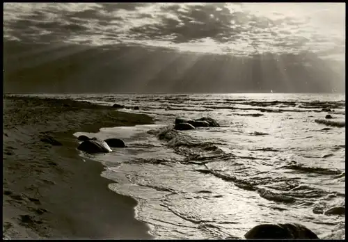 .Mecklenburg-Vorpommern Ostsee/ Baltic Sea Stimmungsbild Sonnenspiel 1975