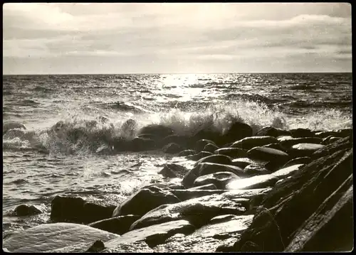 .Mecklenburg-Vorpommern Ostsee/ Baltic Sea Sonnenspiel Steine Strand 1965