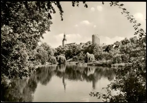 Ansichtskarte Querfurt Talgarten, Blick zur Burg 1972
