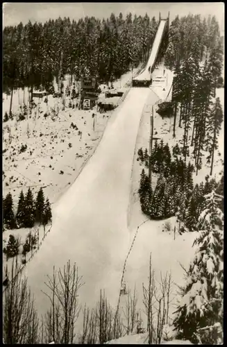 Oberhof (Thüringen) Skisprungschanze Ski Wintersprot Ski Springen DDR AK 1955