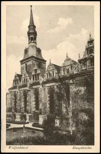Ansichtskarte Wolfenbüttel Hauptkirche Partie a.d. Kirche 1930