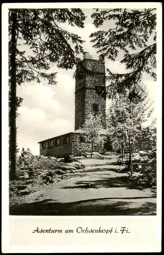 Ansichtskarte Bischofsgrün Asenturm am Ochsenkopf i. Fichtelgebirge 1958
