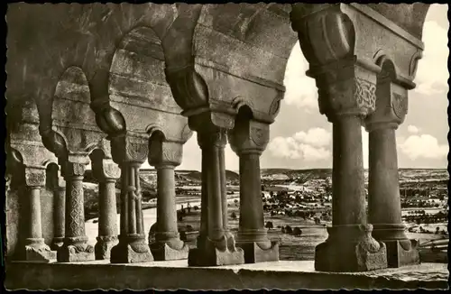 Ansichtskarte Bad Wimpfen Stadt durch die Arcaden der Kaiserpfalz 1961