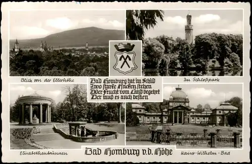 Bad Homburg vor der Höhe Mehrbild: Ellerhöhe, Schloßpark, Elisabethbrunnen 1964