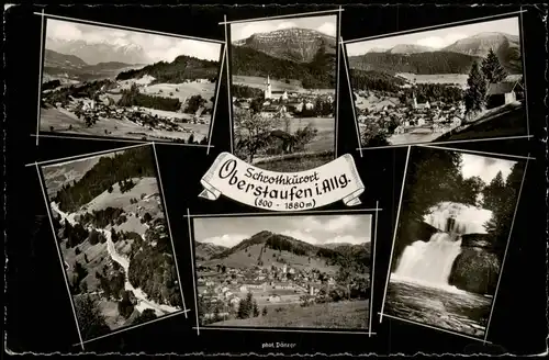 Ansichtskarte Oberstaufen Stadt und Umlandansichten Mehrbild 1962