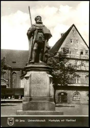 Ansichtskarte Jena Marktplatz mit Hanfried 1972