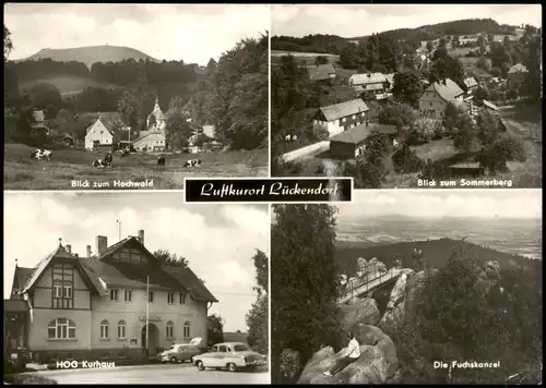 Ansichtskarte Lückendorf-Oybin Hochwald, Straße, Fachwerkhäuser 1972
