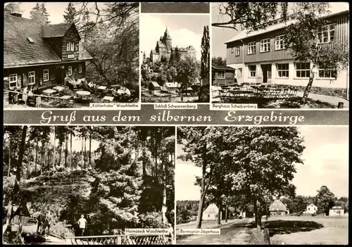 .Sachsen Köhlerhütte Waschleithe, Scheibenhaus, Schwarzenberg uvm 1978