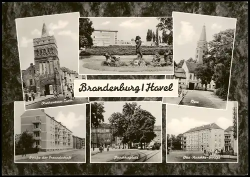 Brandenburg an der Havel Puschkinplatz. Straße Freundschaft Nuschke Straße 1965