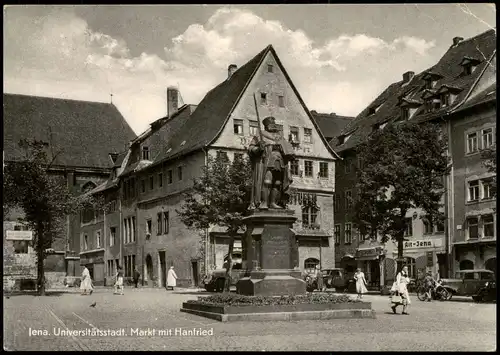 Ansichtskarte Jena Marktplatz, Gasthaus Alt Jena - Autos 1962