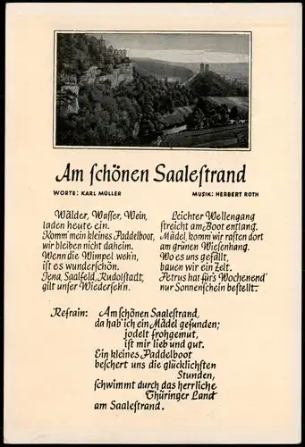 Ansichtskarte Saaleck-Bad Kösen Am Schönen Saalestrand - Rudelsburg 1955