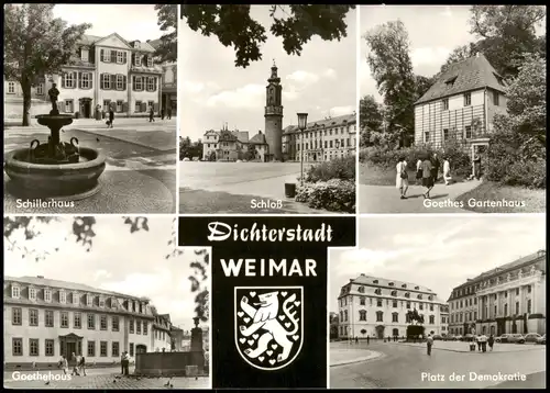 Weimar Schillerhaus Schloß Goethes Gartenhaus Platz der Demokratie 1979