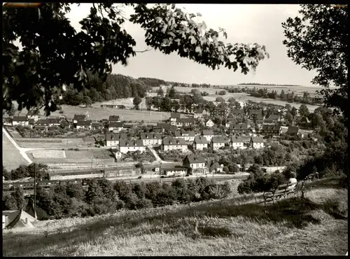 Ansichtskarte Wurzbach Blick auf Mehrfamilienhäuser am Hang 1971