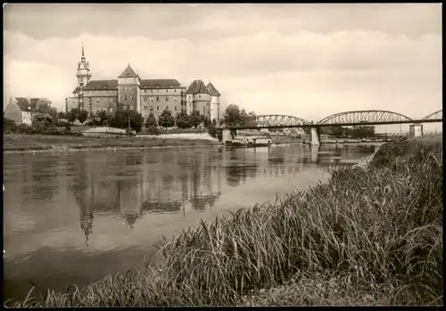 Ansichtskarte Torgau Schloss Hartenfels und Brücke 1971