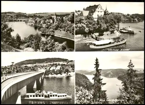 Saalburg-Ebersdorf (Saale) 4 Bild HO-Hotel Kranich Blick vom Ichtfelsen   1971