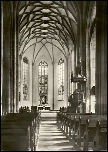 Ansichtskarte Saalfeld (Saale) Johannis-Kirche - Kanzel Altar 1973