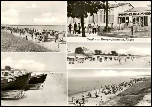 Juliusruh-Breege DDR Mehrbildkarte mit Strand-Ansichten Ostsee 1978