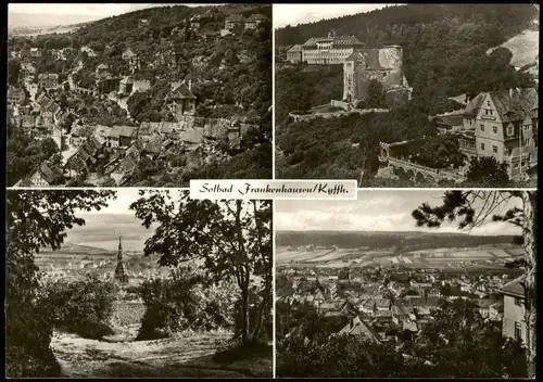 Ansichtskarte Bad Frankenhausen DDR Mehrbildkarte mit 4 Ortsansichten 1971