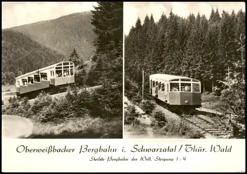 Lichtenhain Oberweißbach  Bergbahn i. Schwarzatal Thüringer Wald 1972