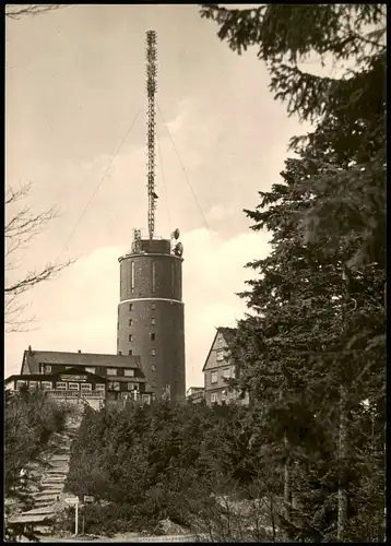 Ansichtskarte Brotterode Großer Inselsberg; Gebäude mit Sender-Anlage 1960