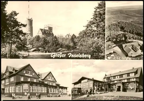 Brotterode  Großer Inselsberg HO-Hotel Berg-Gasthof Rennsteig Blick 1970