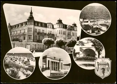 Zinnowitz DDR Mehrbildkarte mit 5 Foto-Ansichten Ortsansichten 1962