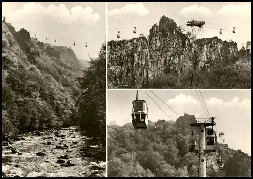 Ansichtskarte Thale (Harz) Bodetal-Seilbahn - 3 Bild 1975