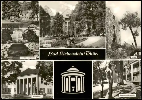 Ansichtskarte Bad Liebenstein Therapie Gebäude Ruine Badehaus MB 1972