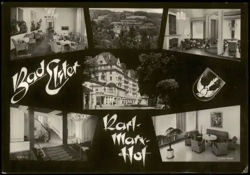 Ansichtskarte Bad Elster Hotel, Clubräume, Vestibül, Spielzimmer 1967