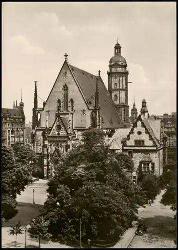 Ansichtskarte Leipzig Partie an der Thomaskirche 1962