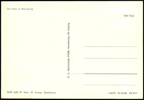 Ansichtskarte Naumburg (Saale) Blick über den Dom zum Hang 1977